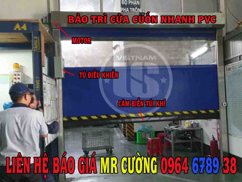 Bảo trì cửa cuốn nhanh PVC
